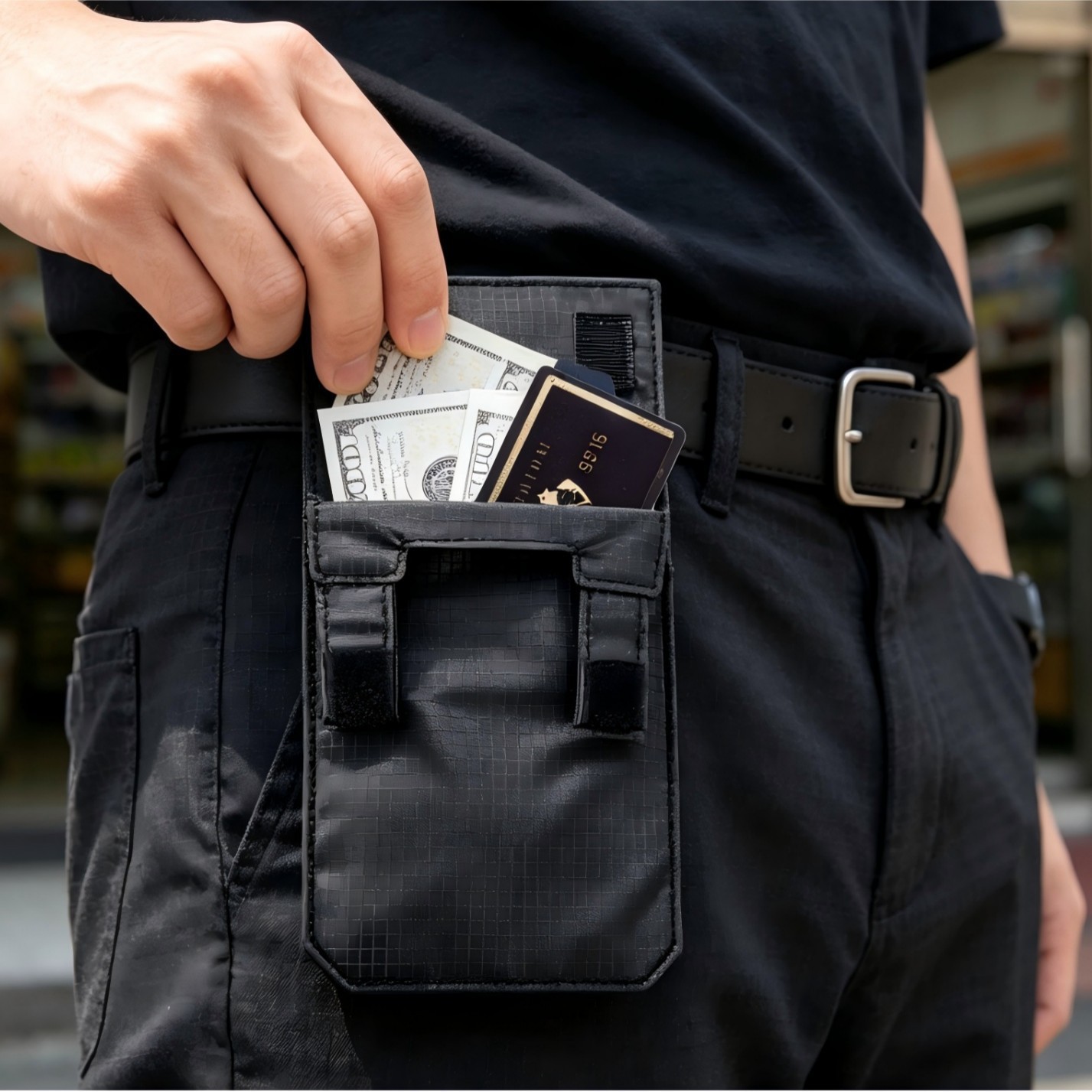 Travel Accessories Wallet - Tas Pinggang dengan Tempat Uang Tersembunyi,