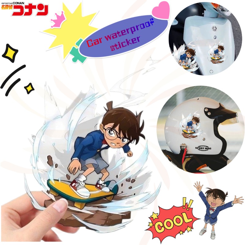 Luggage Cover Protector - Stiker Skateboard Kartun Detektif Conan, Stiker