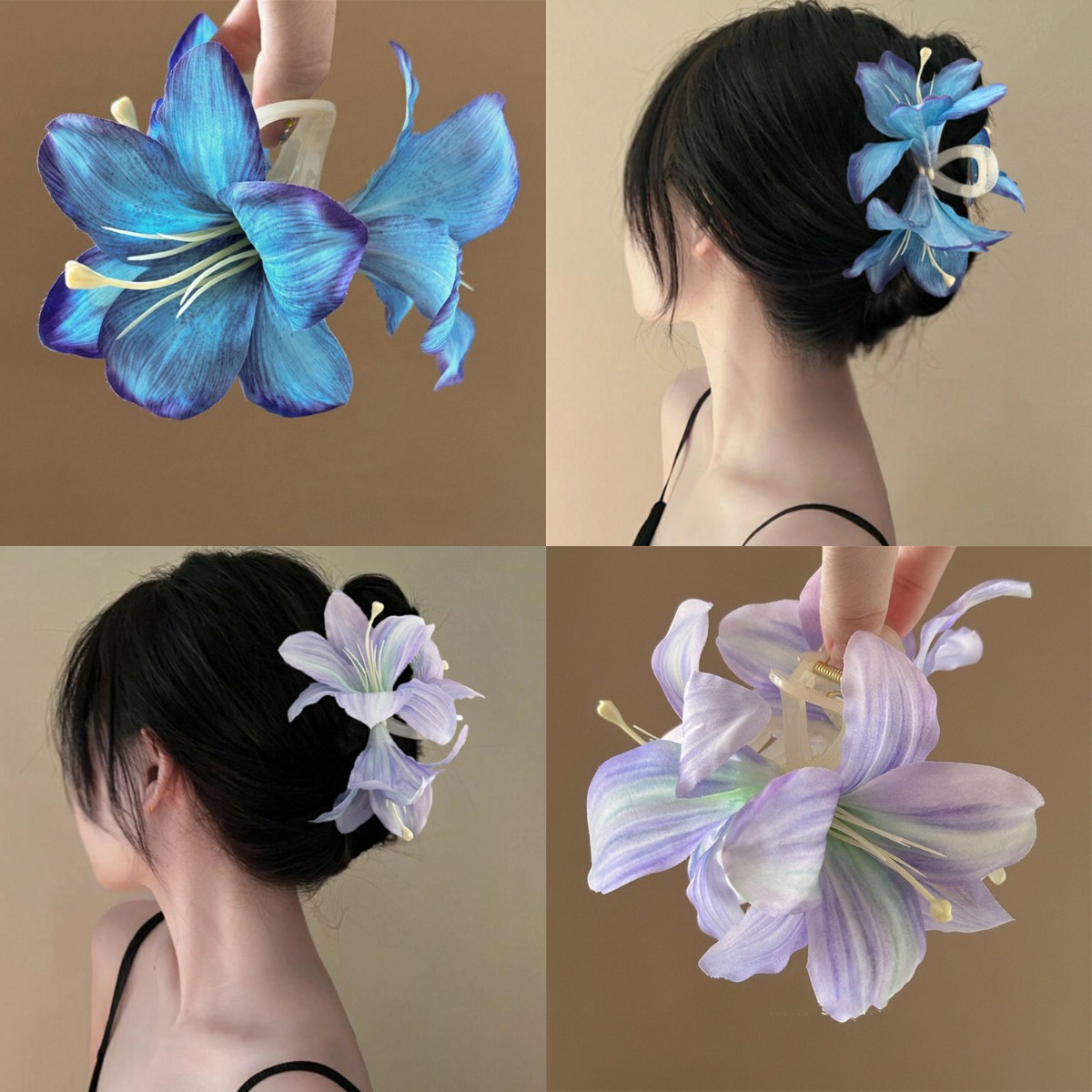 Jepit Rambut Bunga Lily Super  - Travel Accessories Aesthetic ulasan dan harga