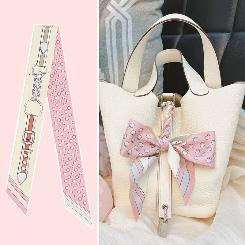 Tas Syal Polka Dot Merah Muda  - Travel Accessories Aesthetic ulasan dan harga