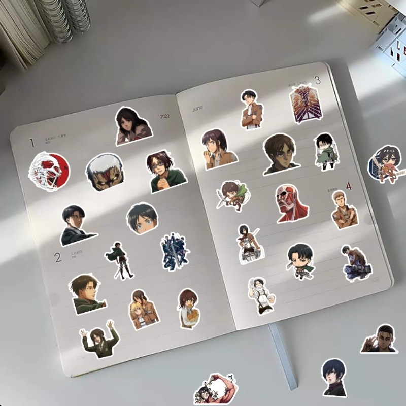 60 Buah Stiker Anime Attack On - Luggage Cover Protector ulasan dan harga