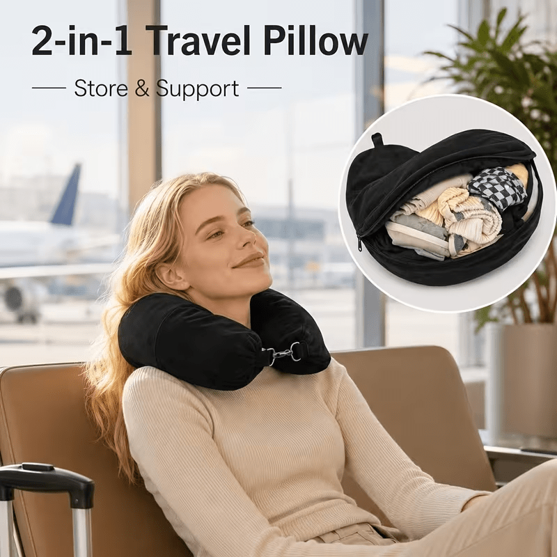1 Set Sarung Bantal Berbentuk  - Travel Accessories Long Flight ulasan dan harga
