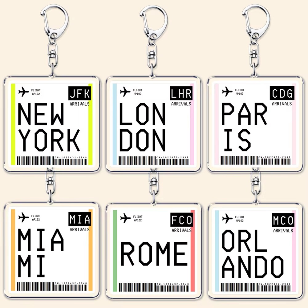 Gantungan kunci tiket pesawat, - Travel Accessories Jewelry ulasan dan harga